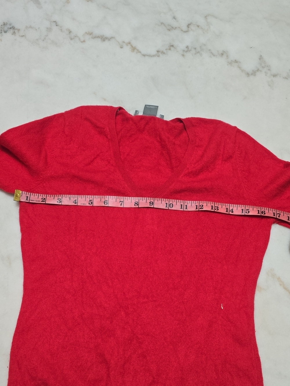 Cashmere Red V-Neck Sweater Cachmere - Picture 5 of 7